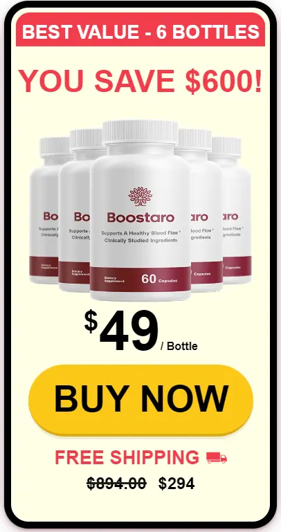 Boostaro Male Health Supplement  Price Of 6 Bottles